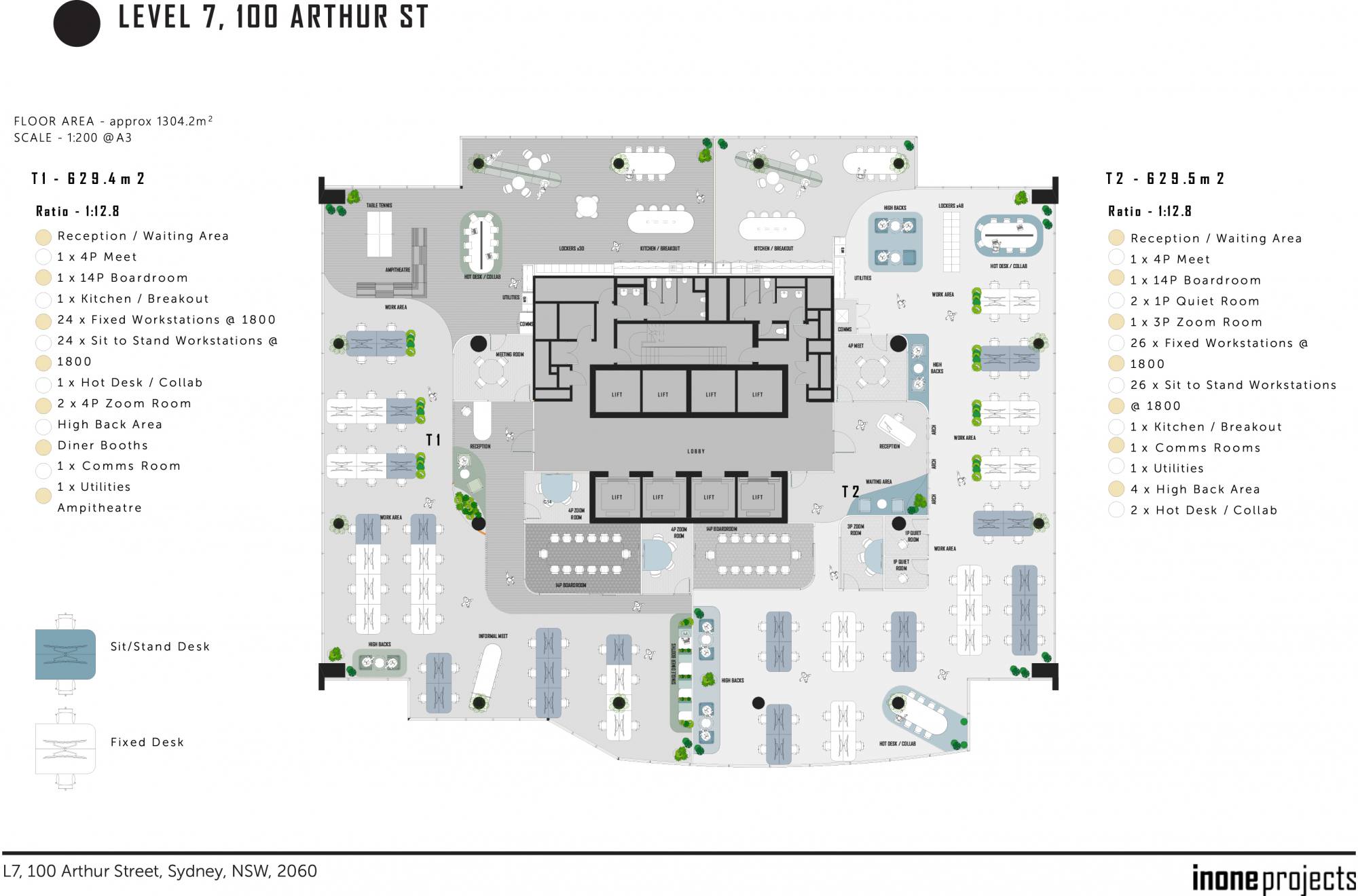 Suites on level 7 Floor Plan